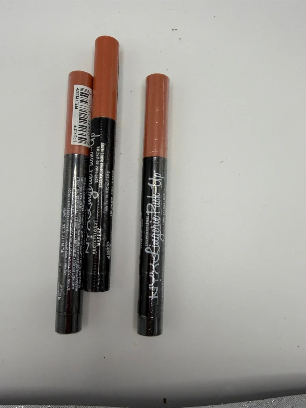 NYX Lingerie Push-up Slim Lipstick Trio - Warm Nude Brown